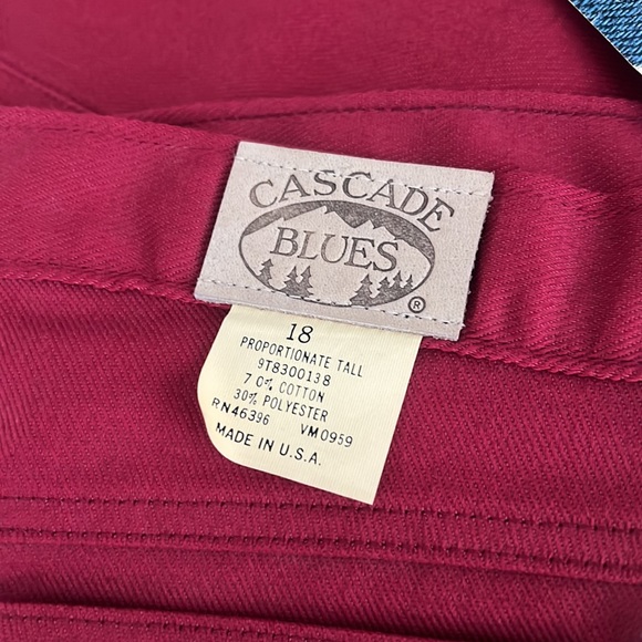 NWT (CASCADE BLUES) ladies pants,made in USA size (18 missy - 4 ) wine color - Picture 3 of 16